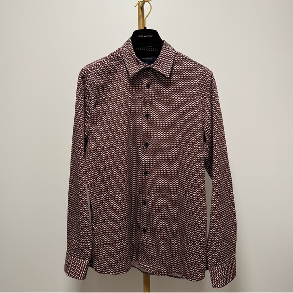 Ted Baker London Slim Fit Geometric Print Shirt (Size 4 / L)​​ - Picture 2 of 13